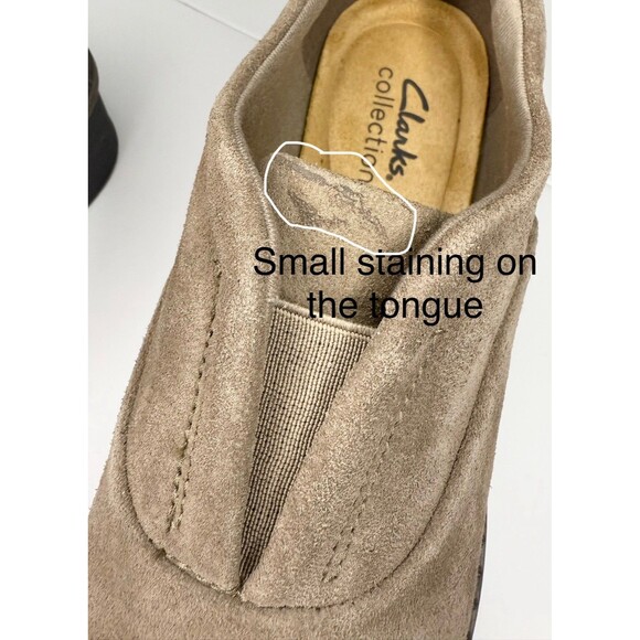 Clarks Airabell Sky Casual Slip-On Shoes Wedges Beige Women's Size 6.5 Suede - Picture 8 of 8